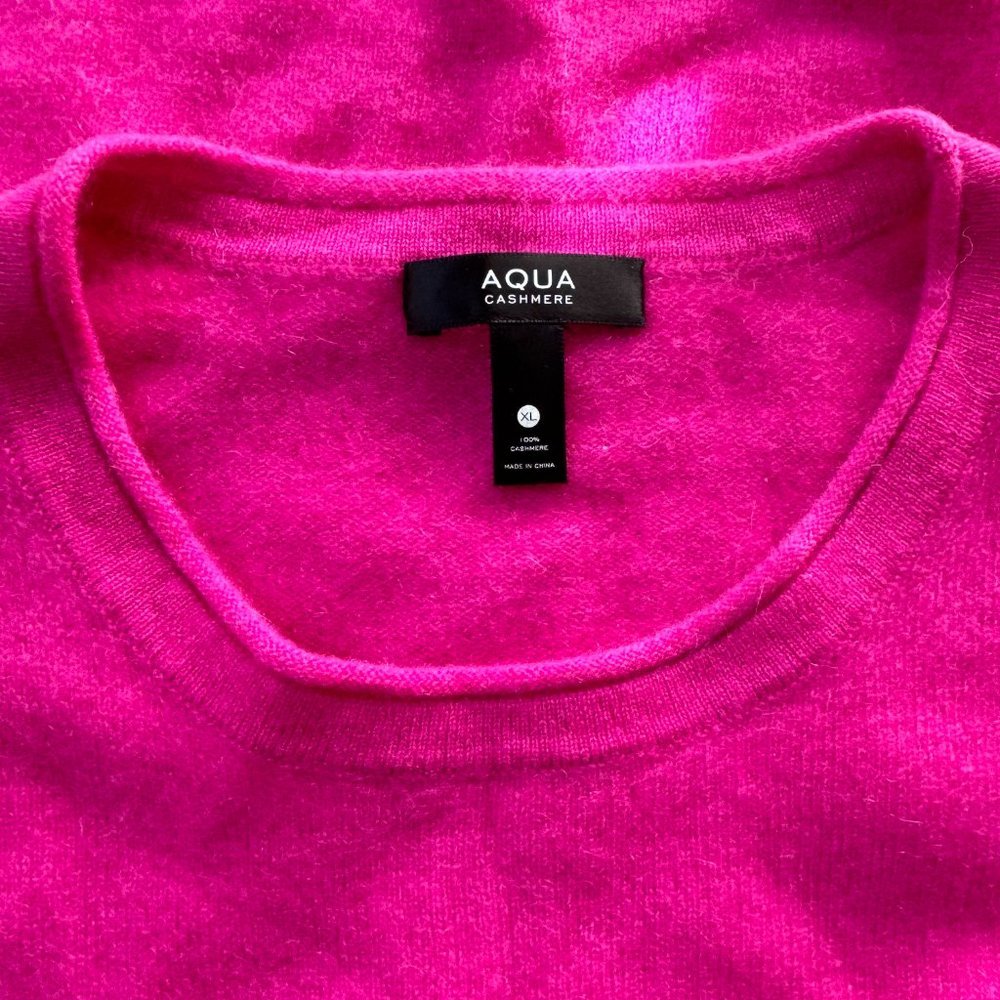 Aqua Cashmere Crewneck Sweater